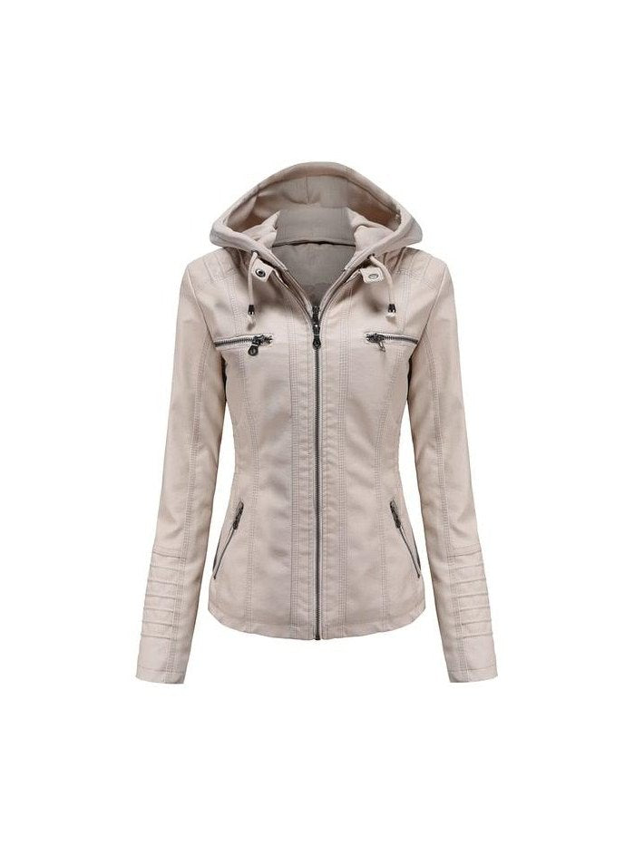 Shenandoah Womens Real Leather Hooded Jacket - Courbe et Compagnie