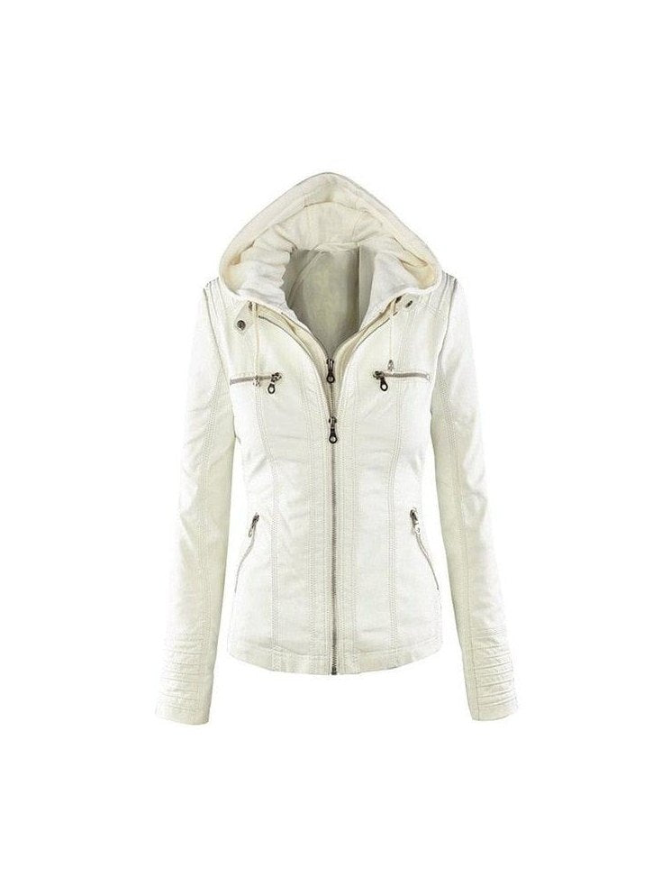 Shenandoah Womens Real Leather Hooded Jacket - Courbe et Compagnie