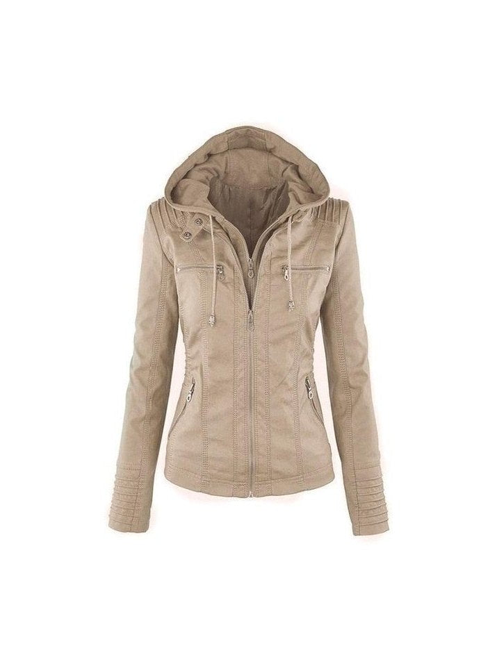 Shenandoah Womens Real Leather Hooded Jacket - Courbe et Compagnie