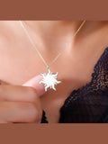 Shimmering Gold Sun Necklace | 14K Dainty Charm | Summer Vibes Jewelry for Women - Courbe et Compagnie