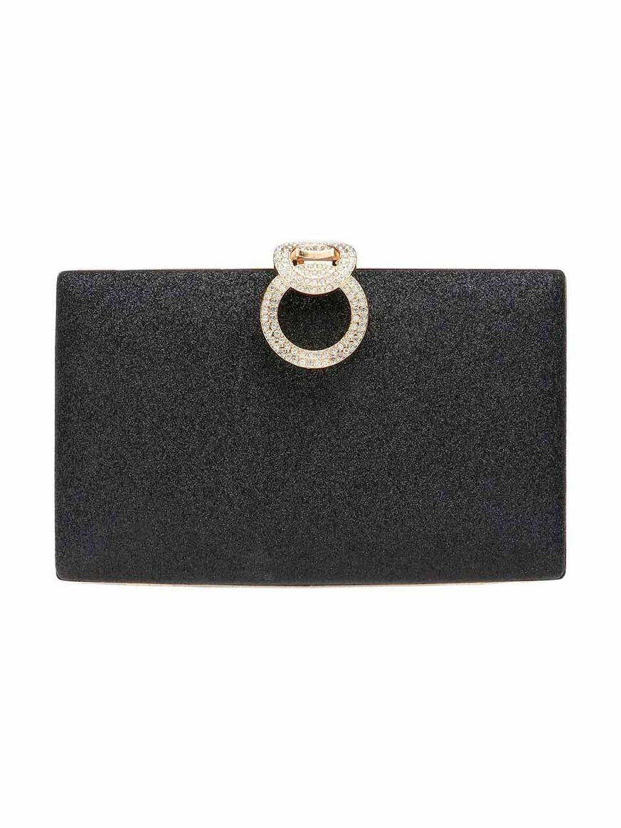Shimmery Evening Clutch Crossbody Bag - Courbe et Compagnie