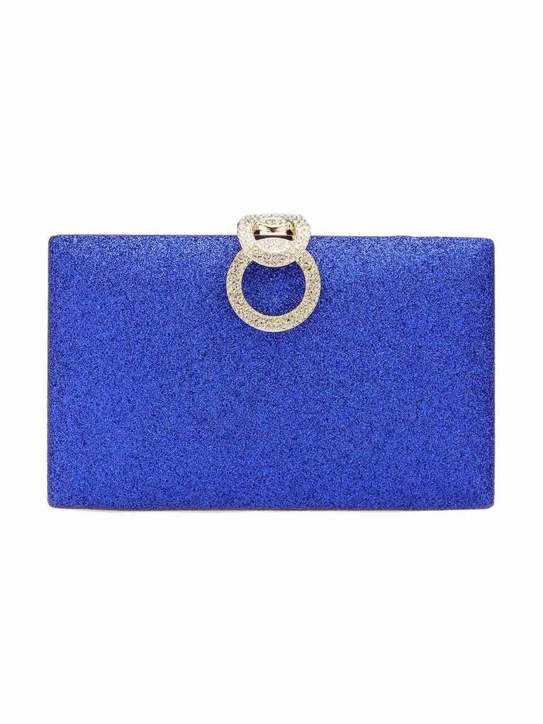 Shimmery Evening Clutch Crossbody Bag - Courbe et Compagnie