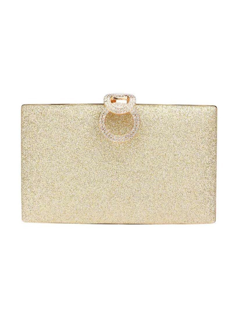 Shimmery Evening Clutch Crossbody Bag - Courbe et Compagnie