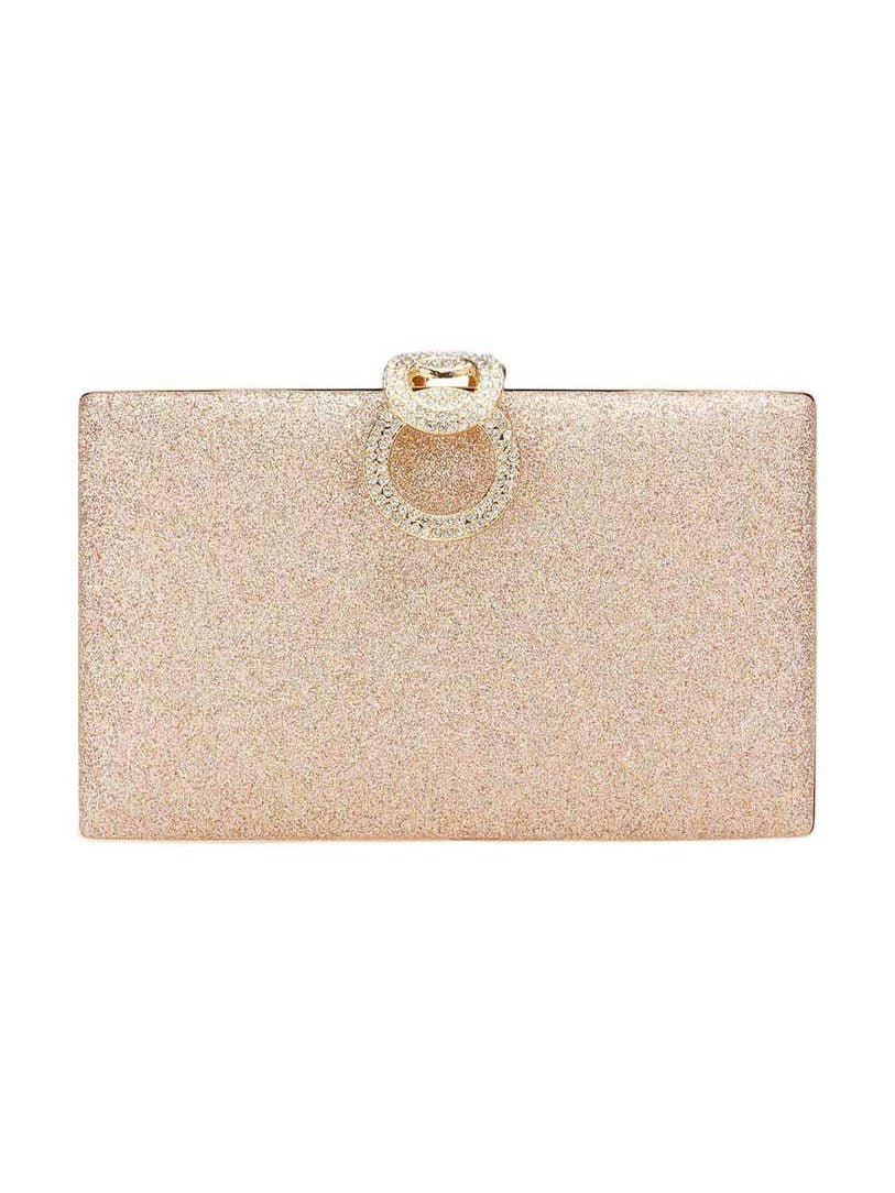 Shimmery Evening Clutch Crossbody Bag - Courbe et Compagnie
