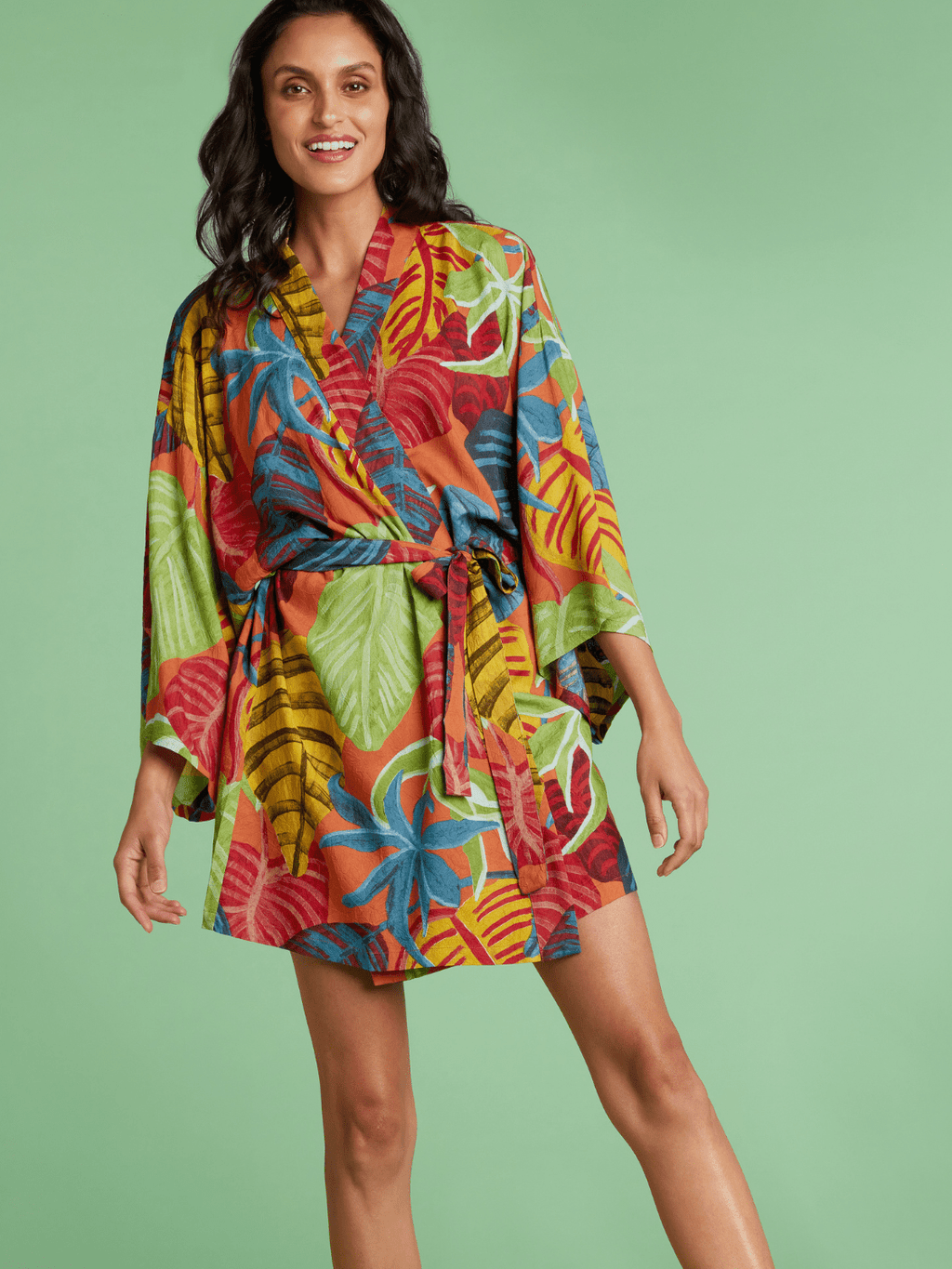 Short Kimono Robe - Sunset Passage - Courbe et Compagnie