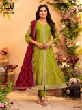 Silk anarkali suit - Courbe et Compagnie