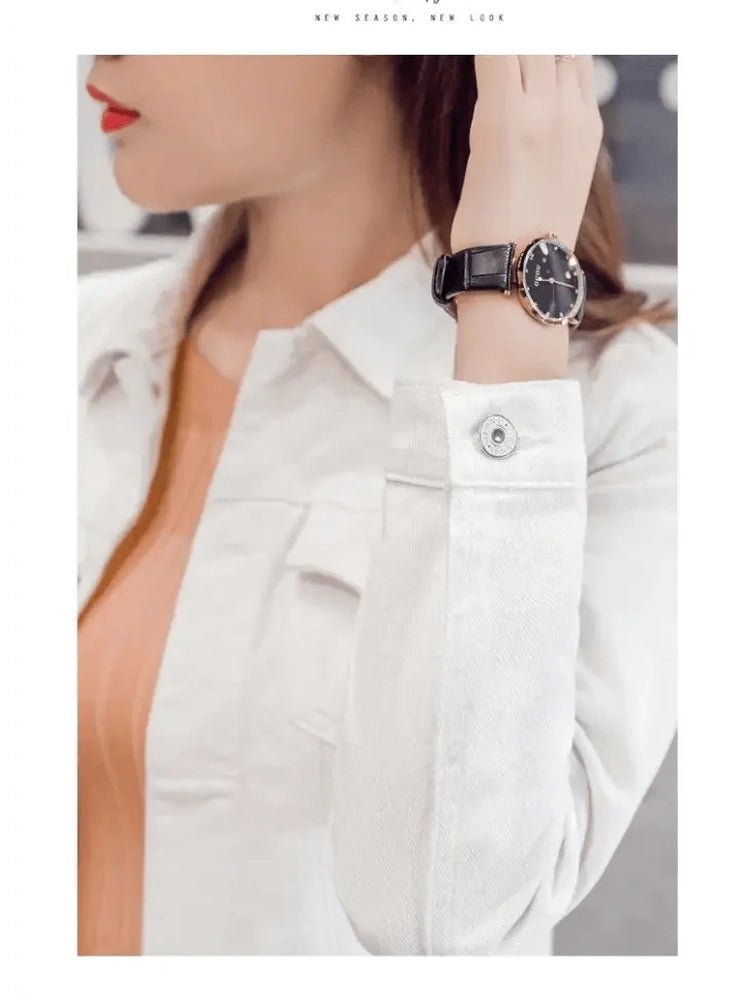 Slim-Fit Denim Jacket – Classic Button-Up Jean Coat - Courbe et Compagnie