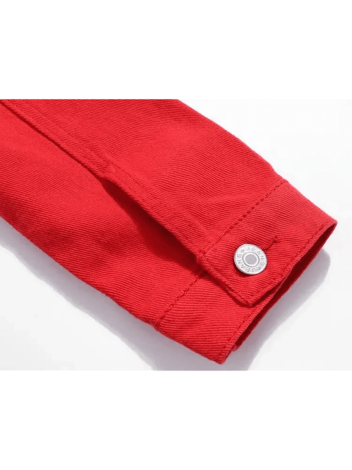 Slim-Fit Denim Jacket – Classic Button-Up Jean Coat - Courbe et Compagnie