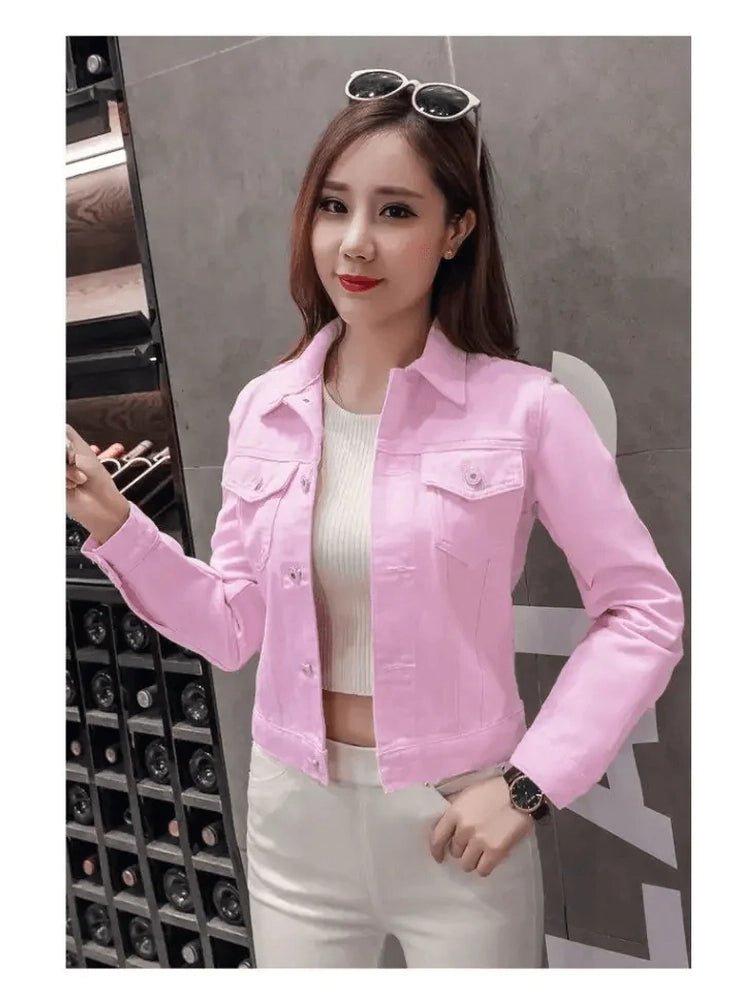 Slim-Fit Denim Jacket – Classic Button-Up Jean Coat - Courbe et Compagnie