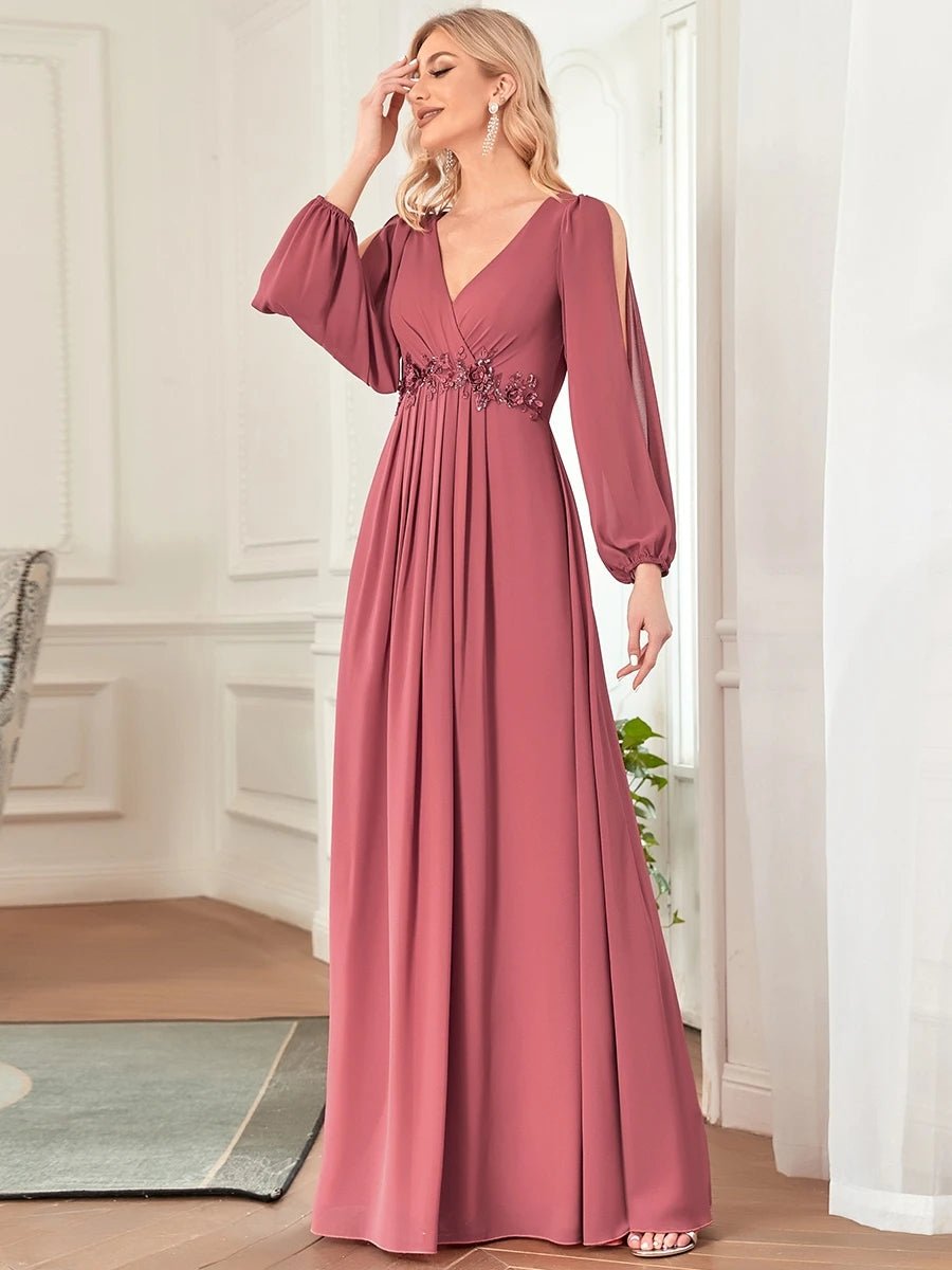 Slim Fit Plus Size Maxi Dress - Courbe et Compagnie
