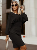 Slim Fit Slim Slim Temperament Dress Plus Size - Courbe et Compagnie