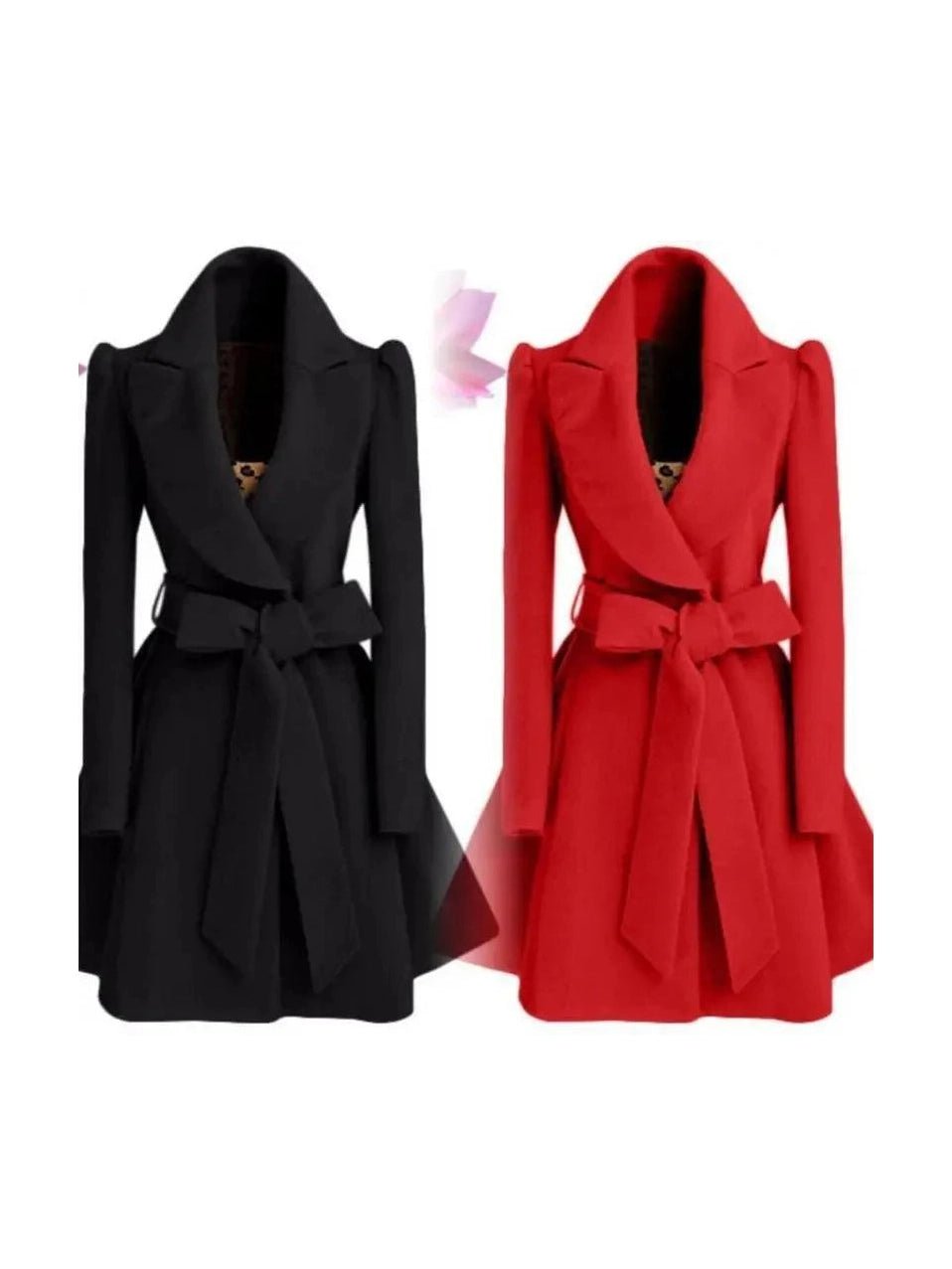 Slim-Fit Wool-Blend Coat – Classic V-Neck Overcoat in 3 Colors - Courbe et Compagnie
