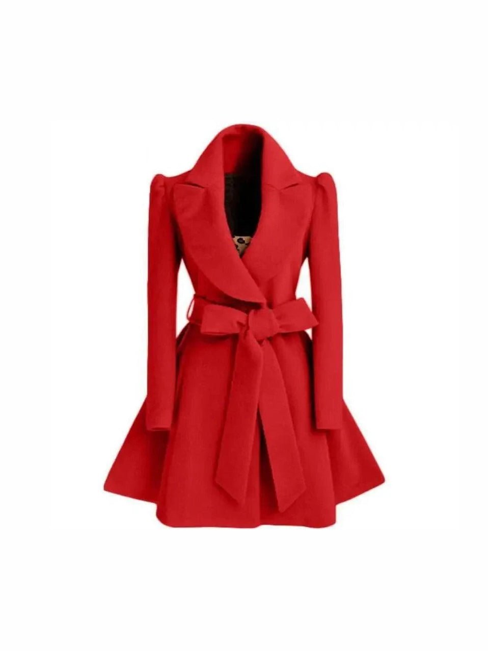 Slim-Fit Wool-Blend Coat – Classic V-Neck Overcoat in 3 Colors - Courbe et Compagnie
