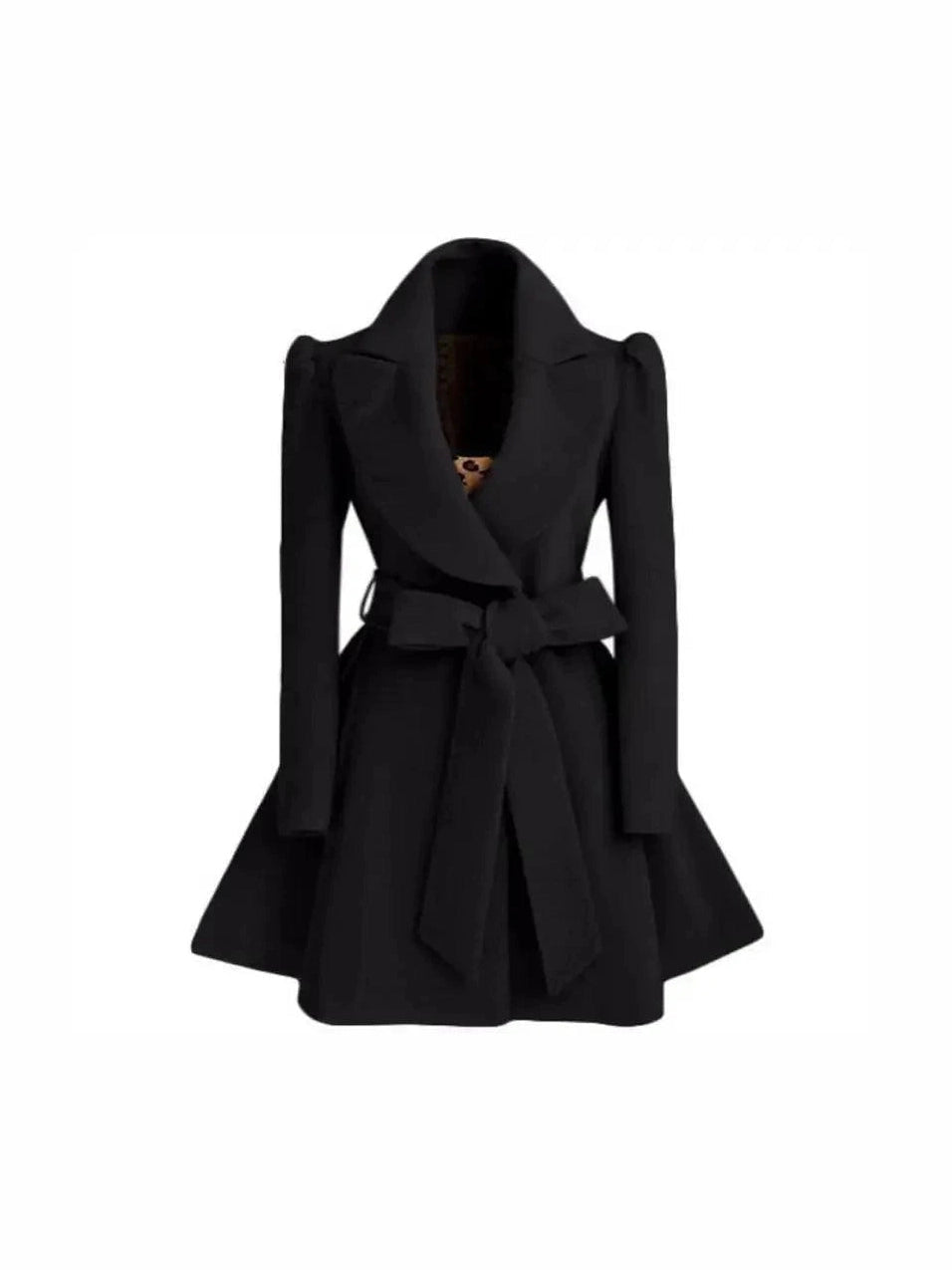 Slim-Fit Wool-Blend Coat – Classic V-Neck Overcoat in 3 Colors - Courbe et Compagnie