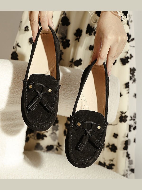 Soft-Bottom Non-Slip Slip-On Loafer Flats — Women’s Easy Comfort Shoes - Courbe et Compagnie