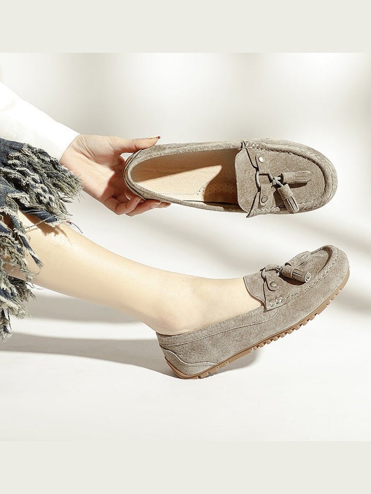 Soft-Bottom Non-Slip Slip-On Loafer Flats — Women’s Easy Comfort Shoes - Courbe et Compagnie