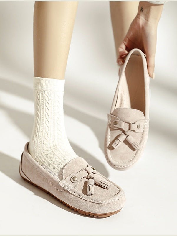 Soft-Bottom Non-Slip Slip-On Loafer Flats — Women’s Easy Comfort Shoes - Courbe et Compagnie