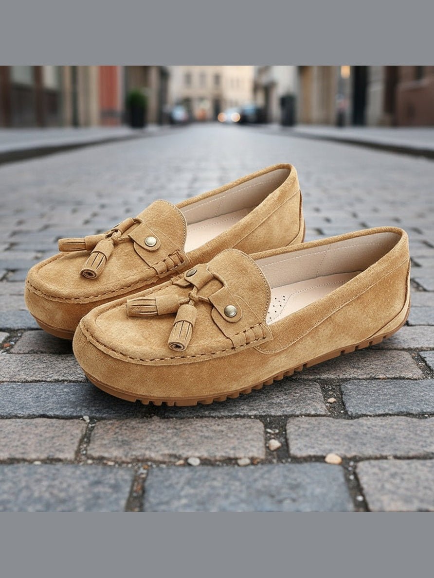 Soft-Bottom Non-Slip Slip-On Loafer Flats — Women’s Easy Comfort Shoes - Courbe et Compagnie