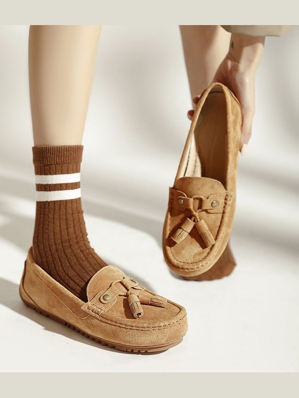 Soft-Bottom Non-Slip Slip-On Loafer Flats — Women’s Easy Comfort Shoes - Courbe et Compagnie
