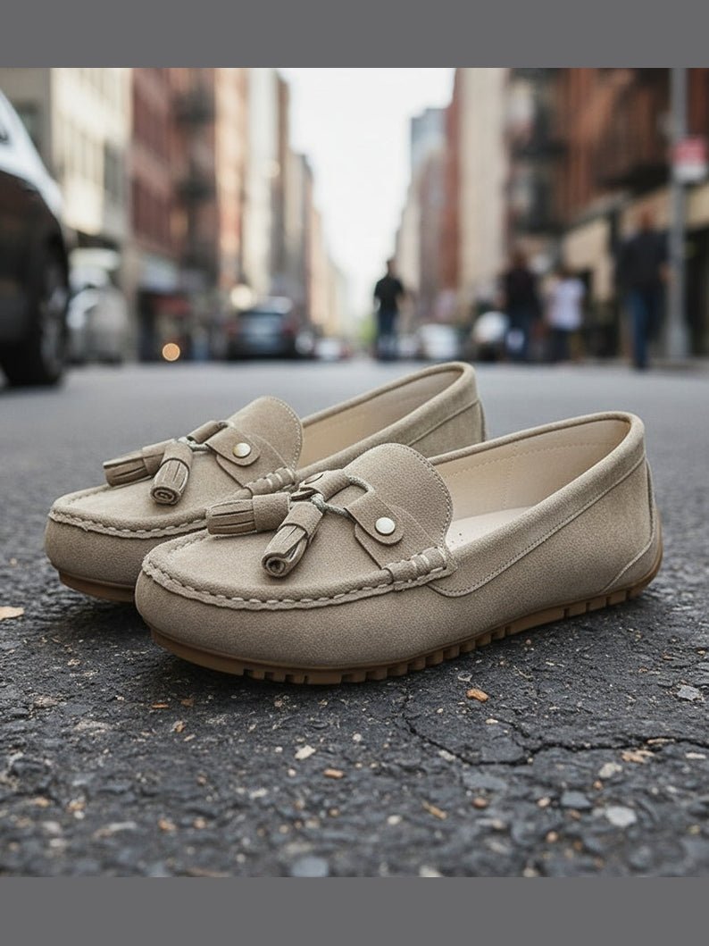 Soft-Bottom Non-Slip Slip-On Loafer Flats — Women’s Easy Comfort Shoes - Courbe et Compagnie