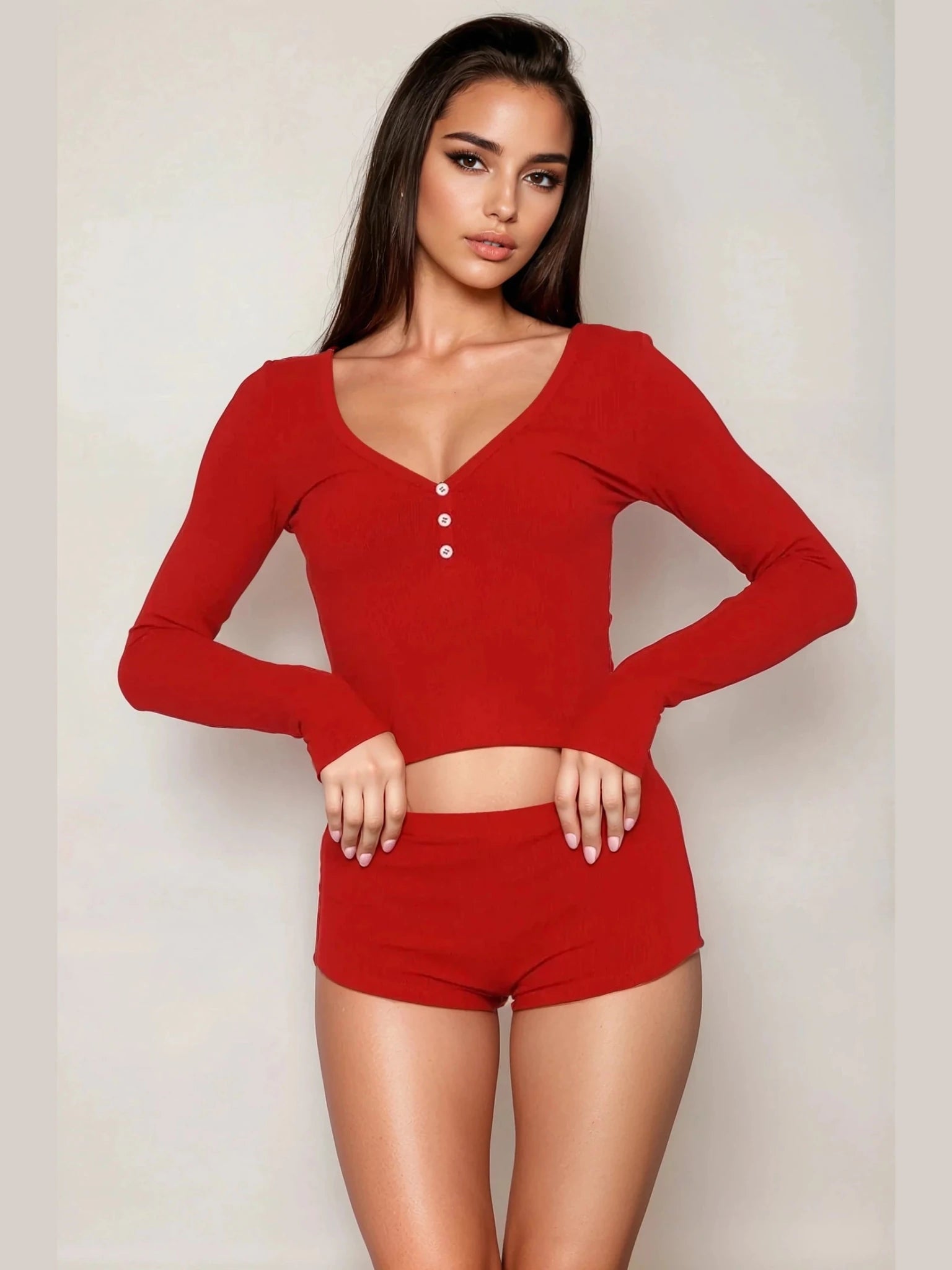 Soft Long Sleeve Loungewear Set - Courbe et Compagnie