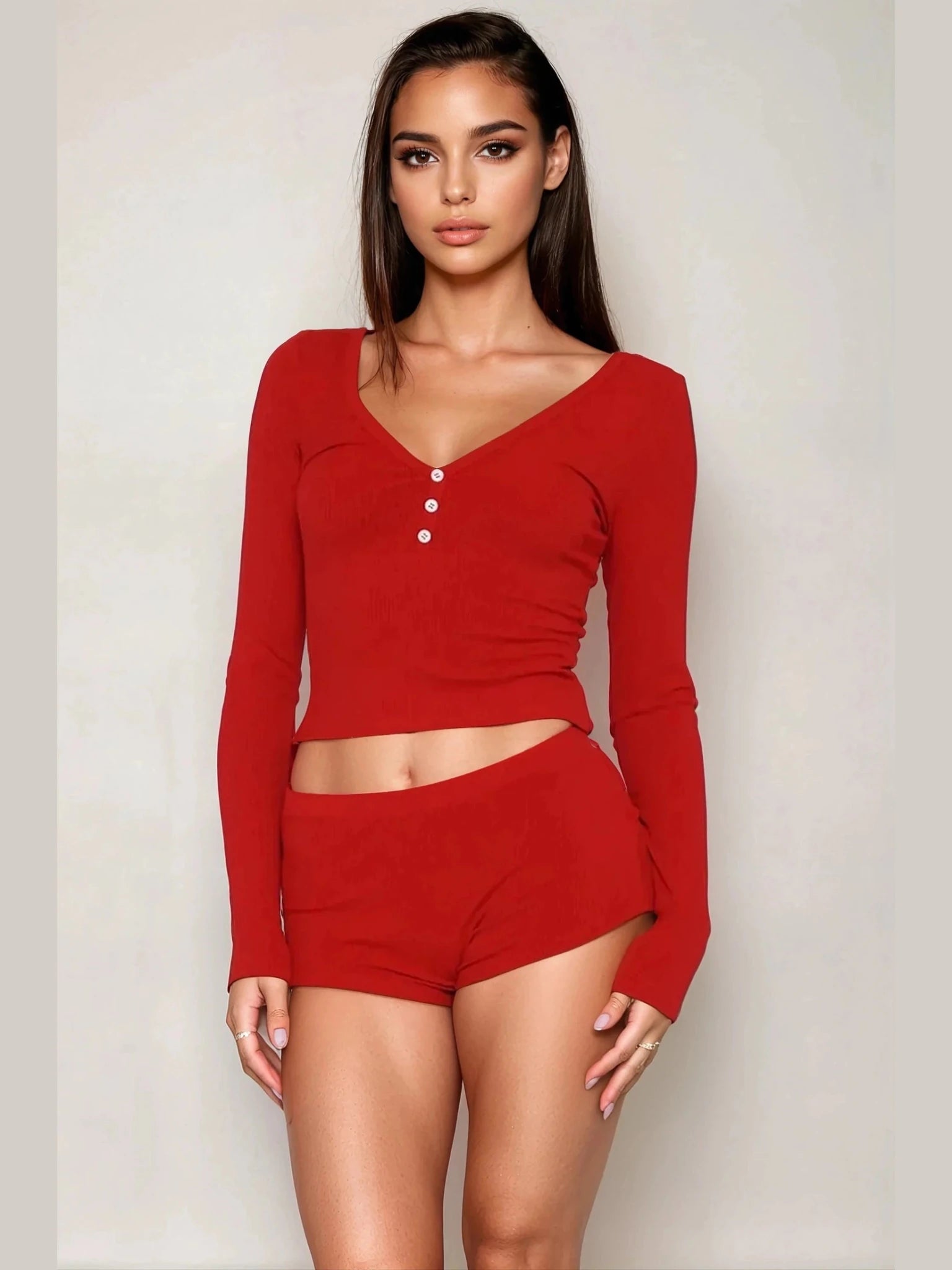 Soft Long Sleeve Loungewear Set - Courbe et Compagnie