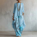 Solid Color Sleeveless Top & Wide-Leg Pants Two-Piece Set - Courbe et Compagnie