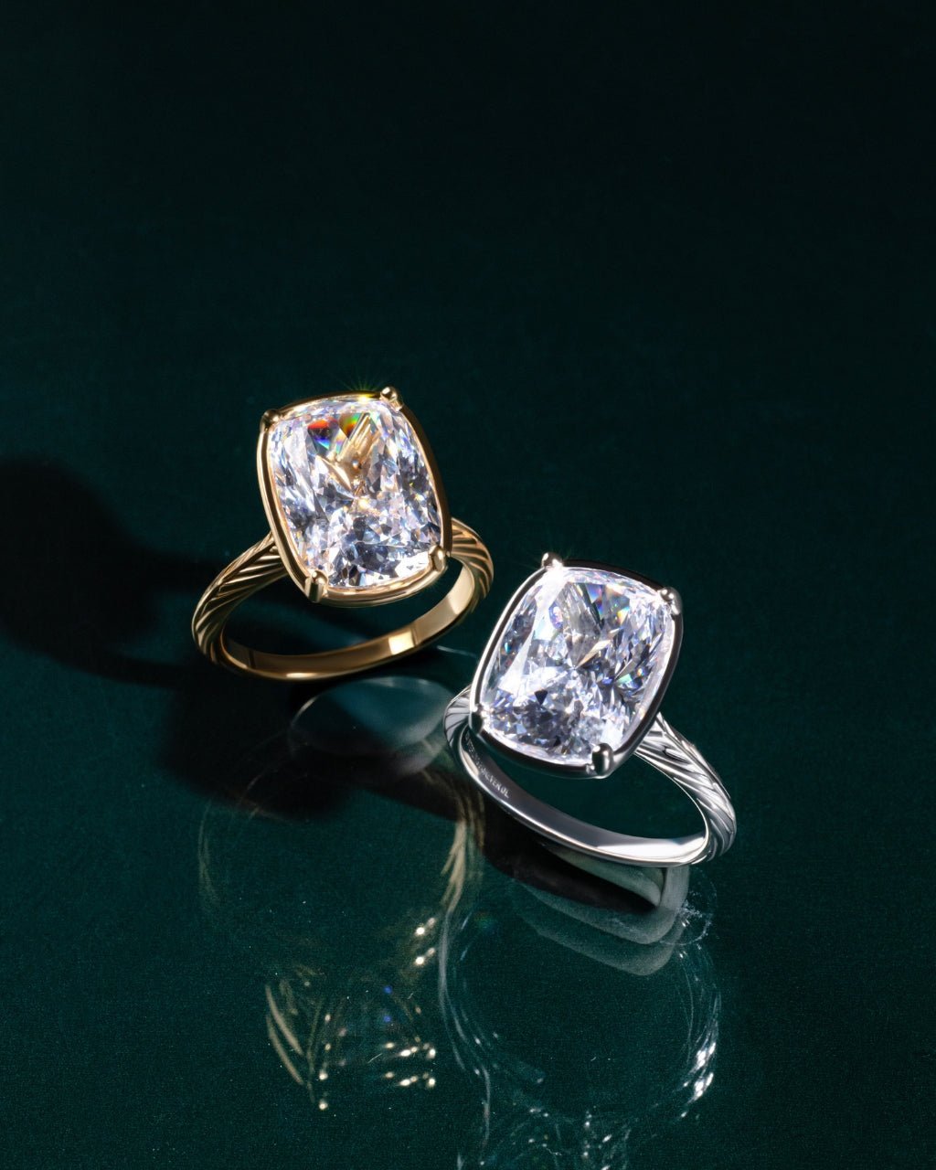 Sterling Silver Elongated Cushion Cocktail Ring - Courbe et Compagnie