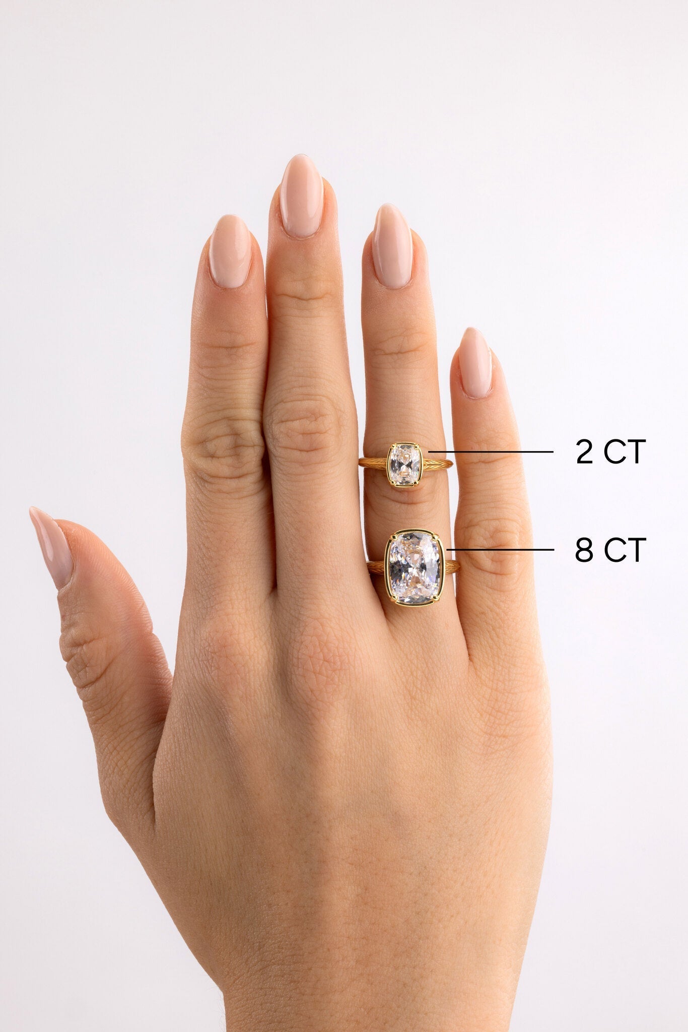 Sterling Silver Elongated Cushion Cocktail Ring - Courbe et Compagnie