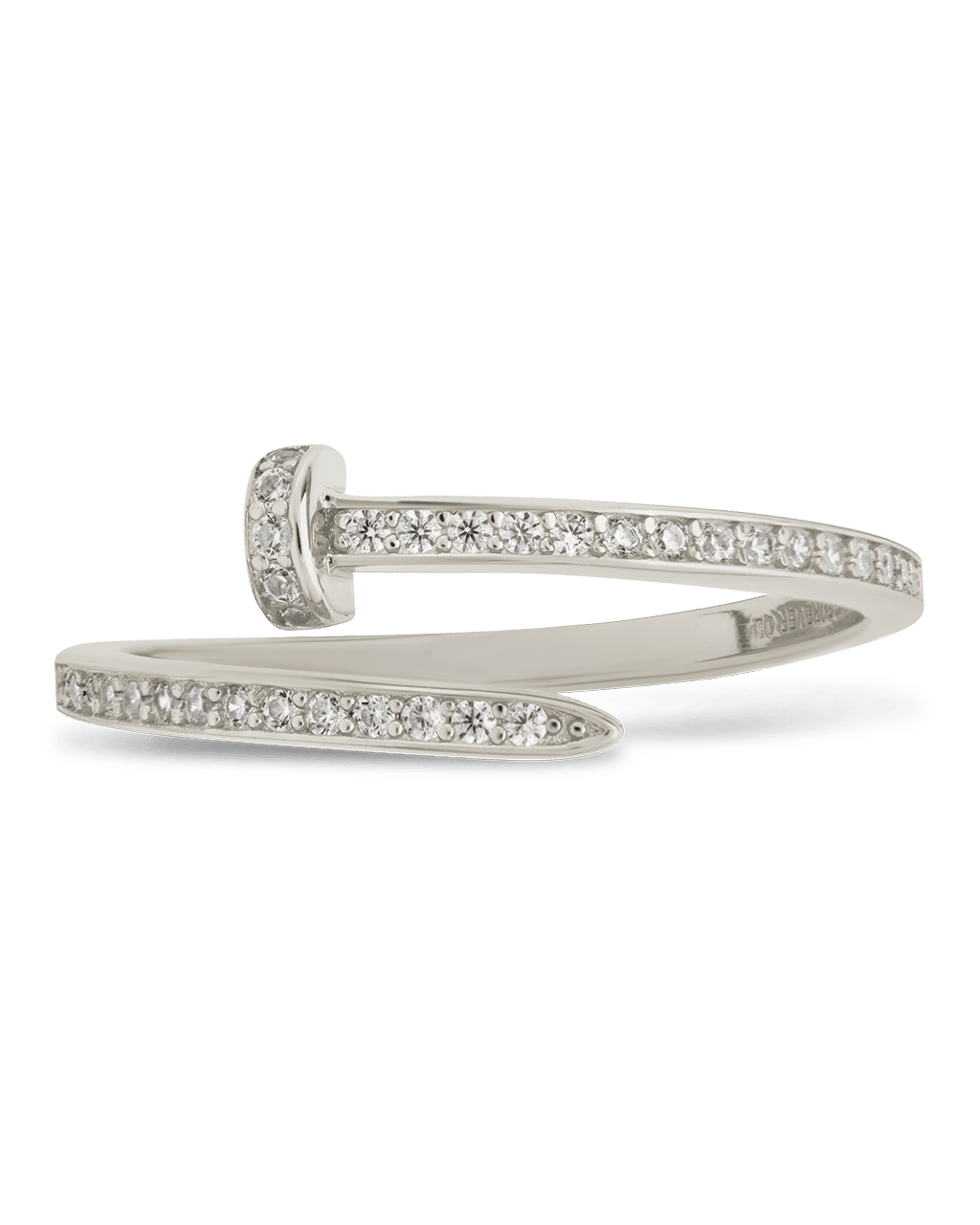 Sterling Silver Journey Twisted Sparkle Wrap Ring - Courbe et Compagnie