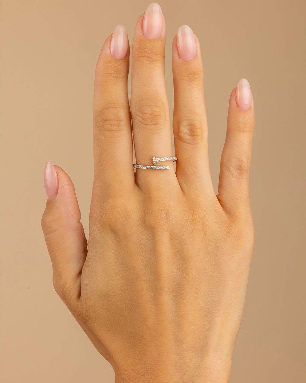 Sterling Silver Journey Twisted Sparkle Wrap Ring - Courbe et Compagnie