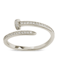 Sterling Silver Journey Twisted Sparkle Wrap Ring - Courbe et Compagnie