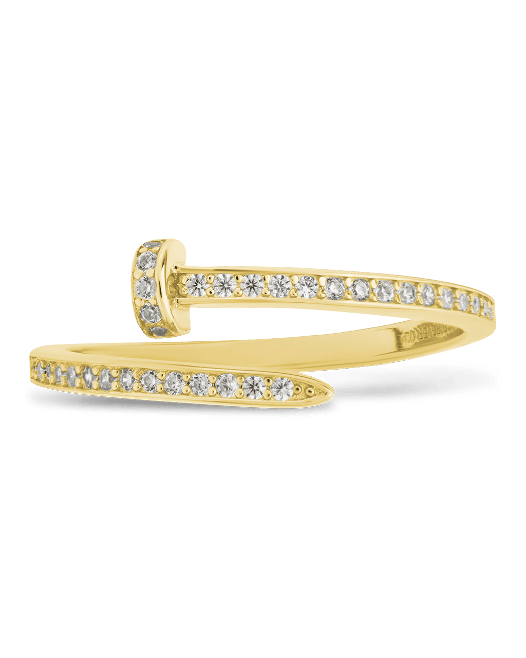 Sterling Silver Journey Twisted Sparkle Wrap Ring - Courbe et Compagnie