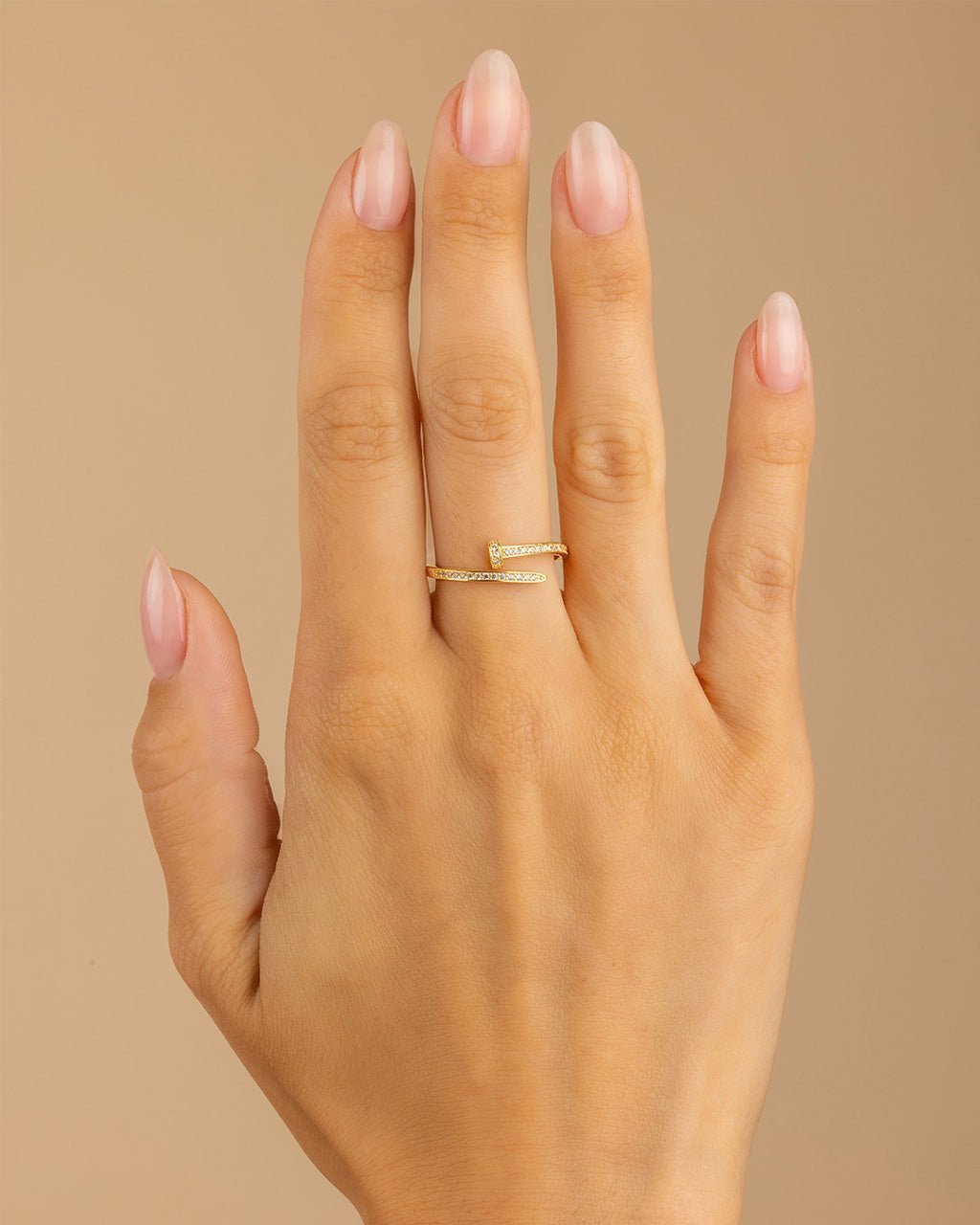 Sterling Silver Journey Twisted Sparkle Wrap Ring - Courbe et Compagnie