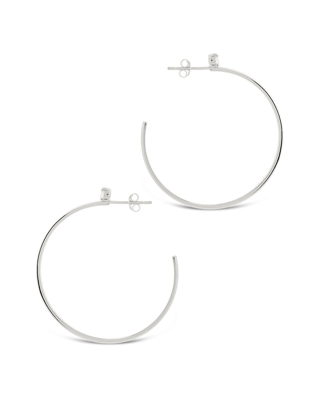 Sterling Silver Kamryn Luxe Stone Accent Hoops - Courbe et Compagnie