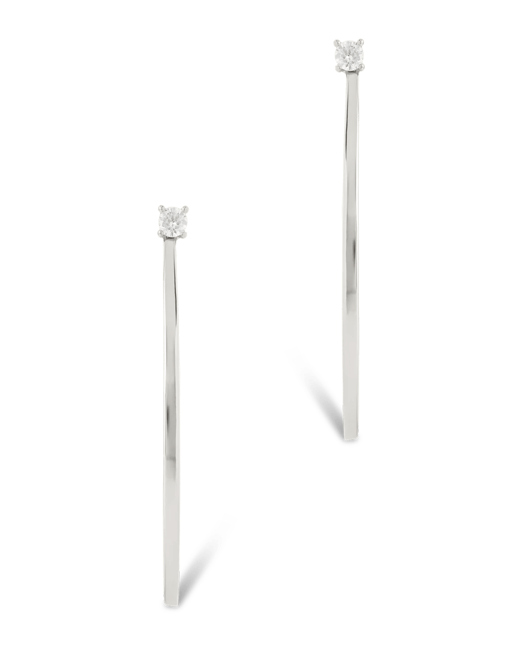 Sterling Silver Kamryn Luxe Stone Accent Hoops - Courbe et Compagnie
