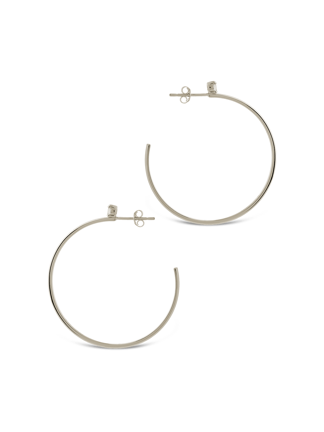 Sterling Silver Kamryn Luxe Stone Accent Hoops - Courbe et Compagnie
