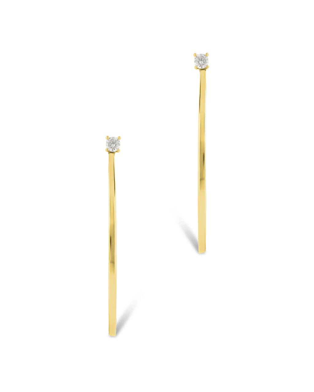 Sterling Silver Kamryn Luxe Stone Accent Hoops - Courbe et Compagnie