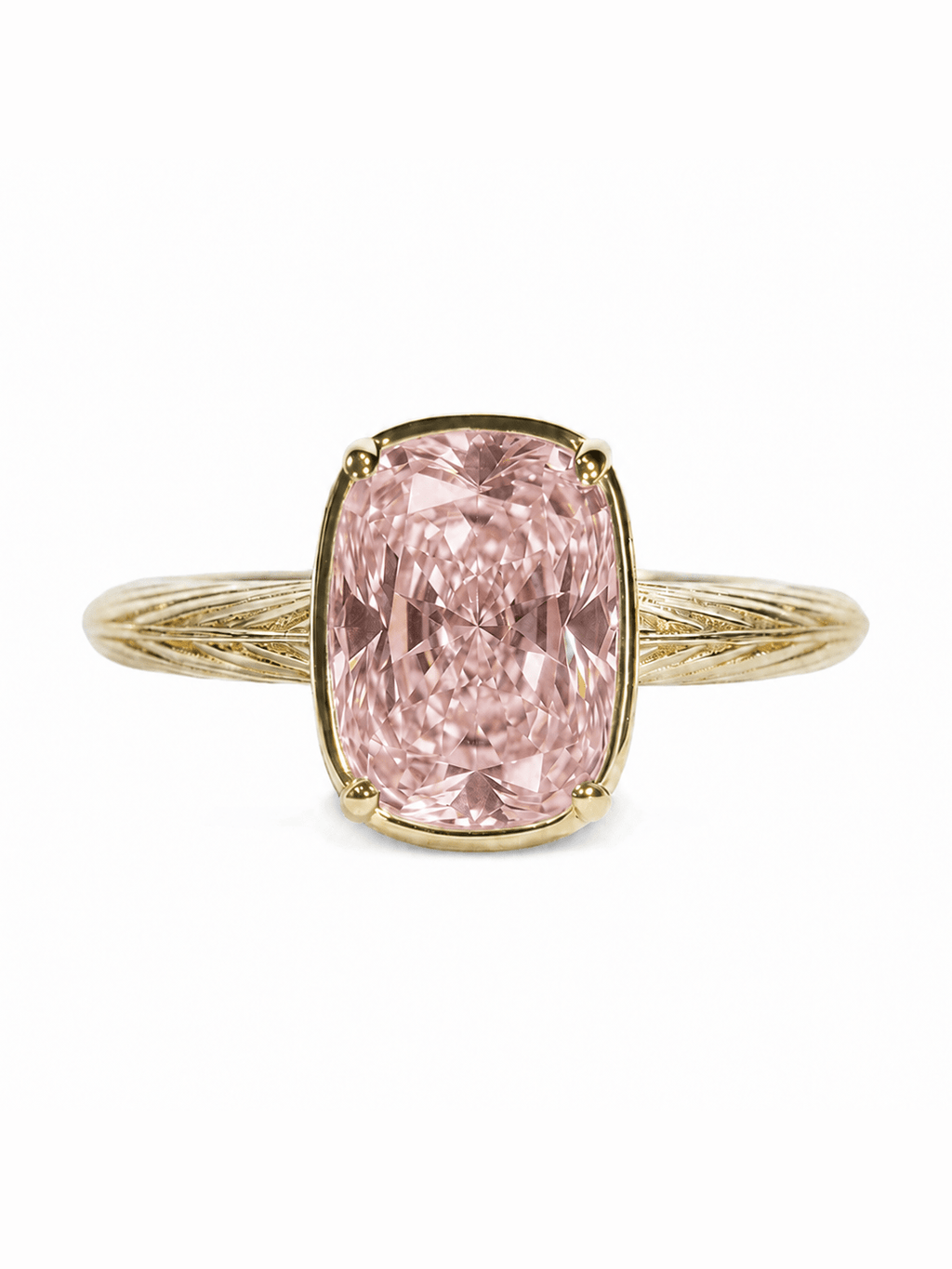 Sterling Silver Mini Pink Sapphire Cushion Ring - Courbe et Compagnie
