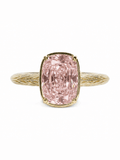 Sterling Silver Mini Pink Sapphire Cushion Ring - Courbe et Compagnie