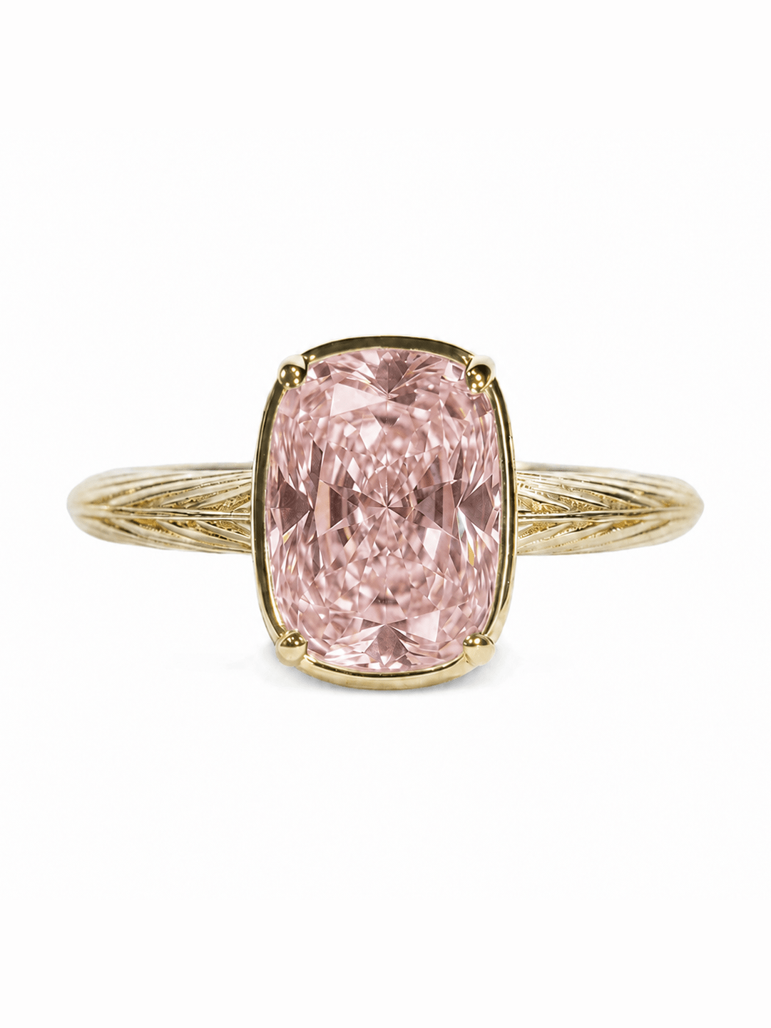 Sterling Silver Mini Pink Sapphire Cushion Ring - Courbe et Compagnie