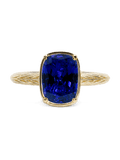 Sterling Silver Mini Sapphire Cushion Ring - Courbe et Compagnie