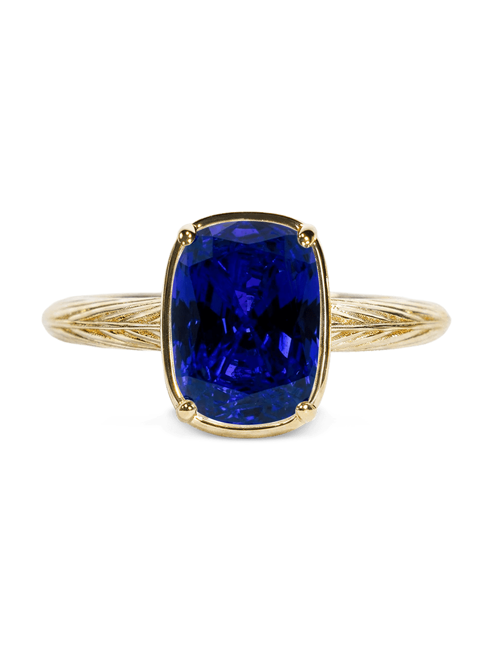 Sterling Silver Mini Sapphire Cushion Ring - Courbe et Compagnie