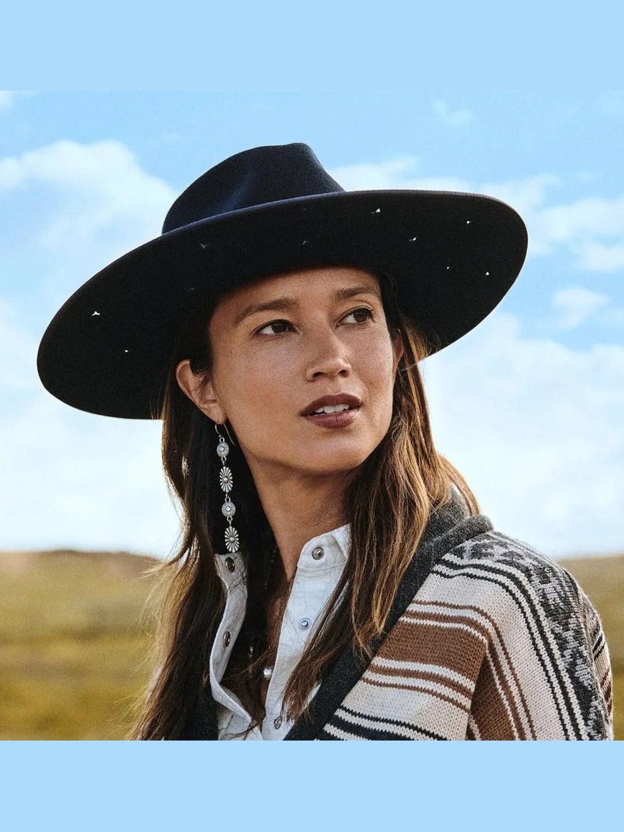 Stetson Night Sky S - Wide Brim Fedora Wool Felt Cowgirl Hat - Courbe et Compagnie
