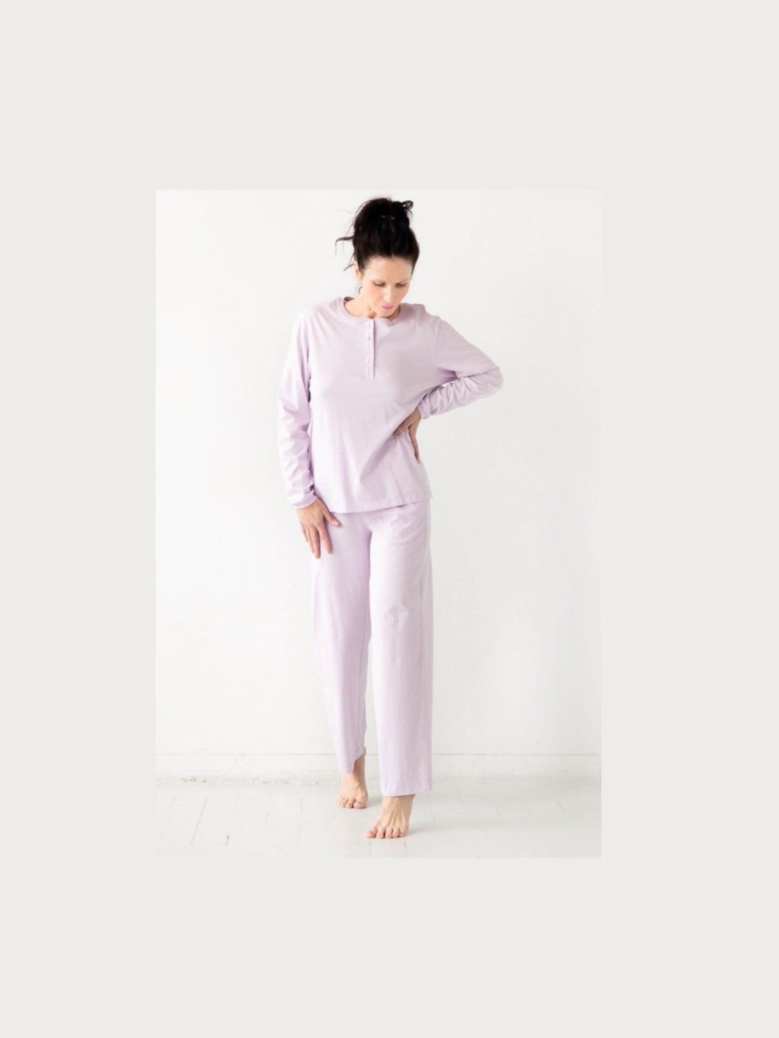Straight Leg Pants in Pima Cotton - Courbe et Compagnie