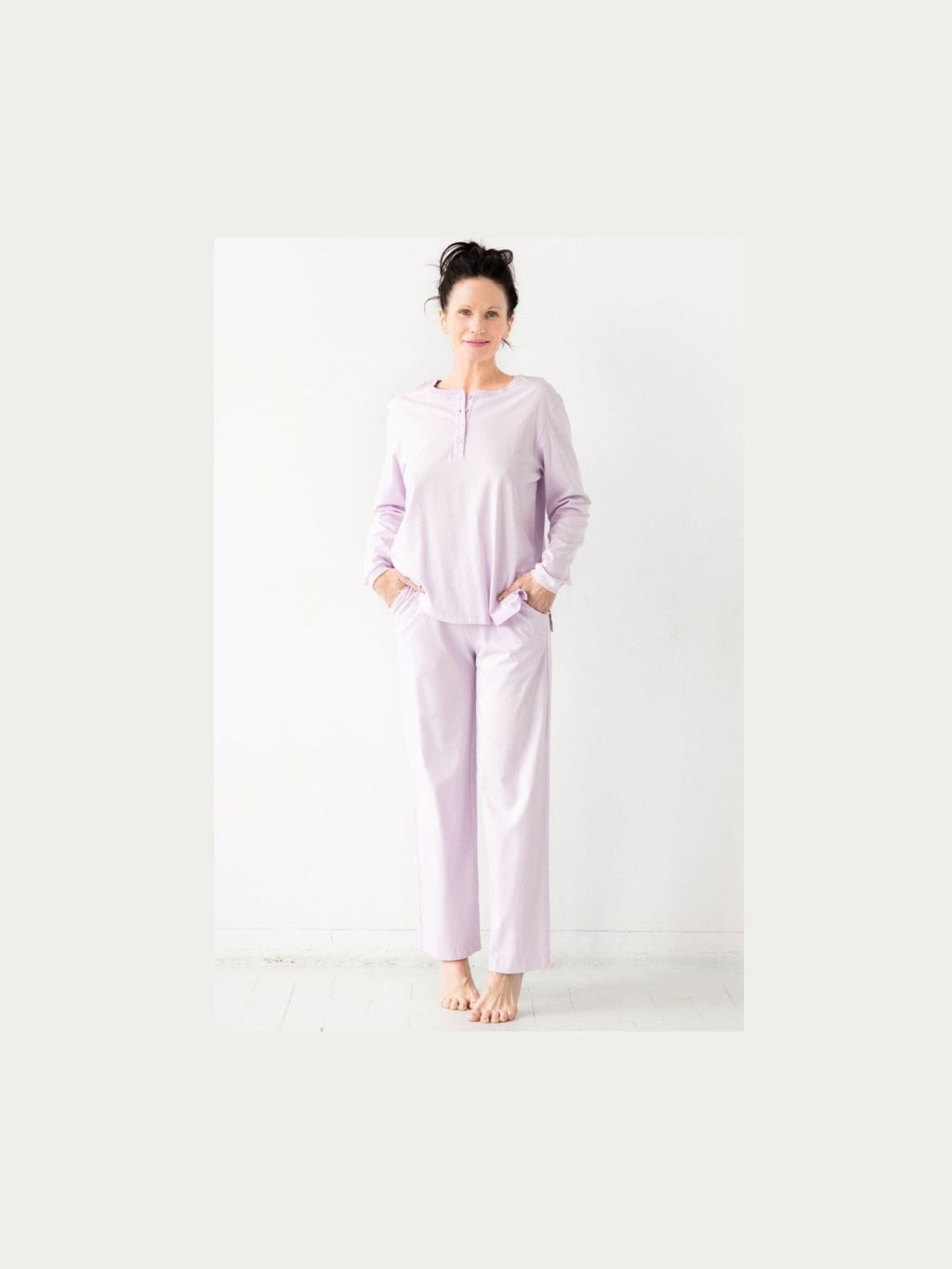 Straight Leg Pants in Pima Cotton - Courbe et Compagnie