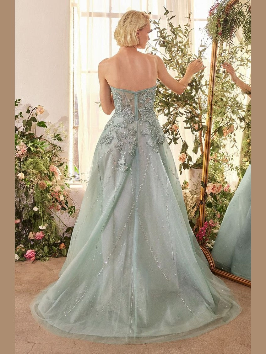 Strapless Embellished Tulle Ball Gown - Courbe et Compagnie