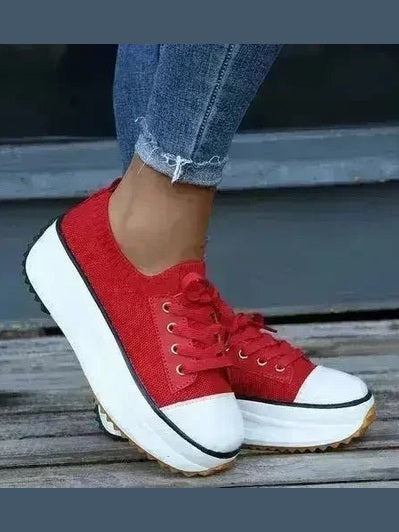 Summer Knitted Breathable Sneakers Women's Vulcanize Shoes - Courbe et Compagnie