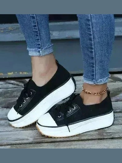 Summer Knitted Breathable Sneakers Women's Vulcanize Shoes - Courbe et Compagnie