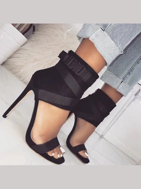 Summer New Peep-Toe Strappy High Heels - Courbe et Compagnie